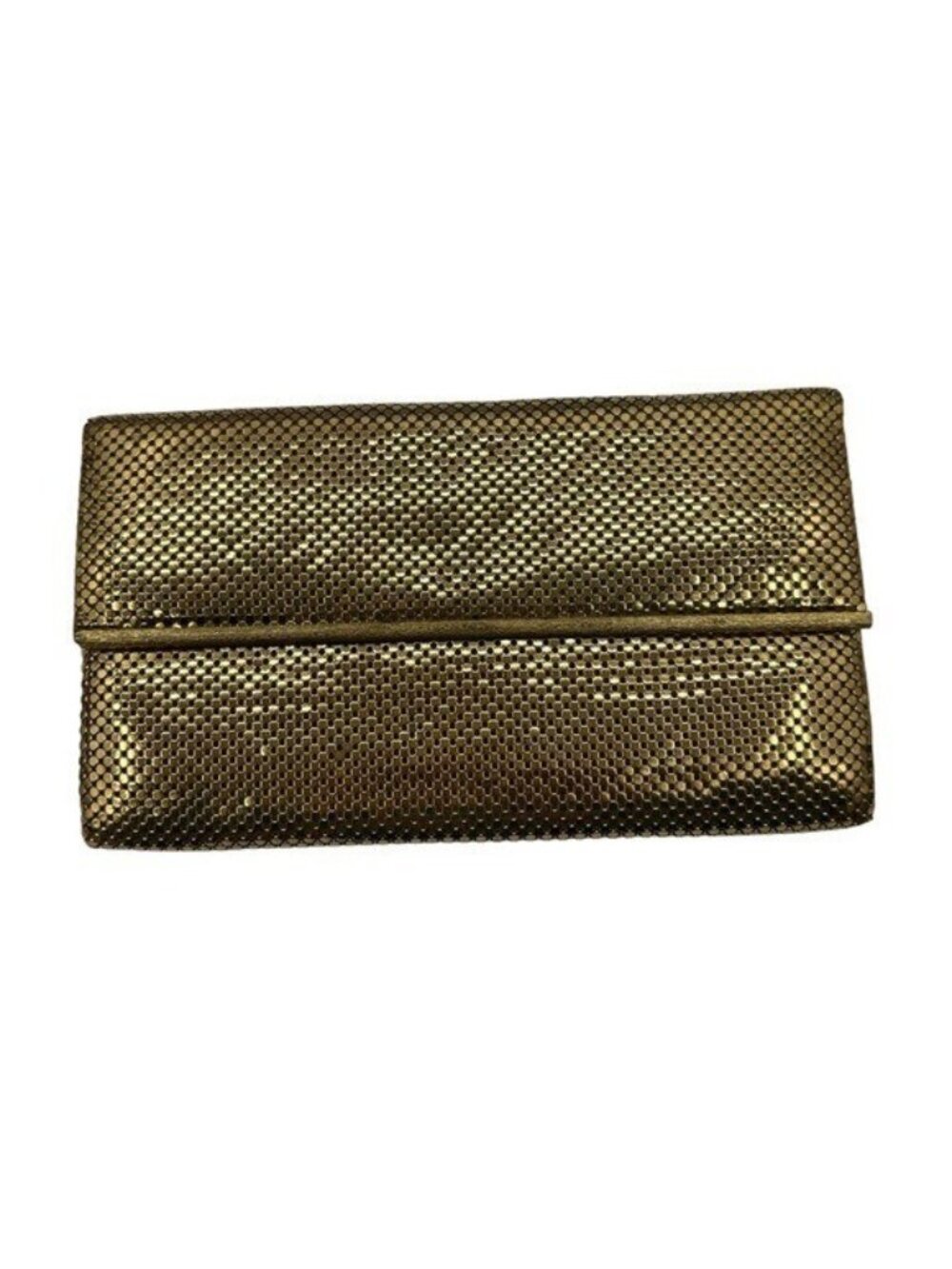Vintage Whiting & Davis Co Mesh Bag Clutch Gold Tone Wallet Evening Bag USA 40's